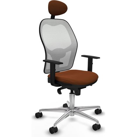 Sedia da Ufficio Piqueras y Crespo 1D086N1 Bianco Marrone (1/5)