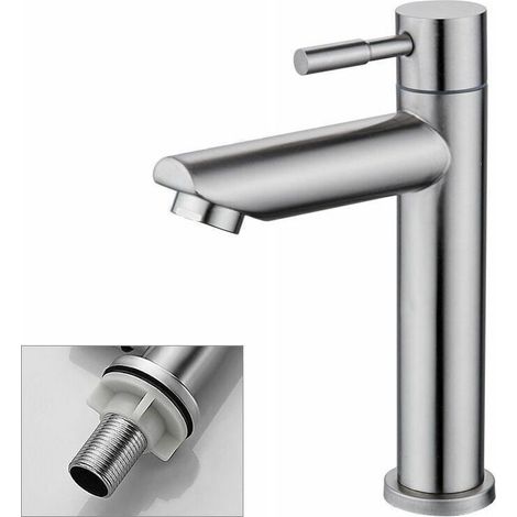 Cold water basin mixer tap – Durable copper with chrome finish – Lead-free ceramic cartridge – Flow rate 9 l/min (1/5)