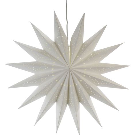 Deko Sternenlampe - 60 cm - Weihnachtsstern für E14 Glühbirnen zum aufhängen