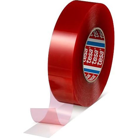 Tesa Tesafix Nastro biadesivo (50 m), 4965, professionale, trasparente, con forte adesione su molti materiali. (1/3)