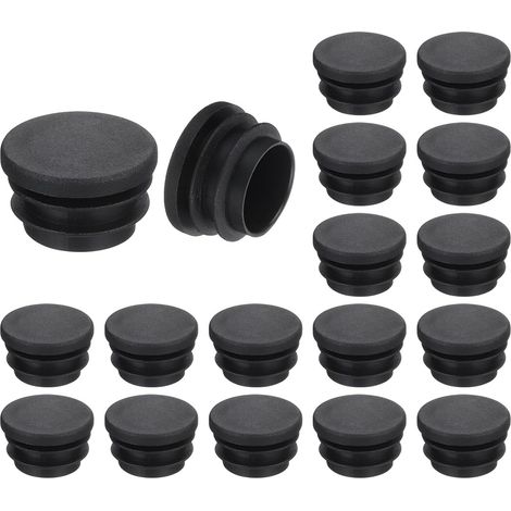 Capuchon De Pied De Chaise - 16 mm - En Plastique PE Avec Fond En Feutre - Pour Tubes Métalliques 0,5 À 2 mm - 32 Pièces (1/5)