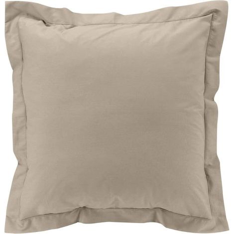 douceur d'intérieur, Taie d'Oreiller (63 x 63 cm) Percaline Sable, Percale de Coton (1/5)
