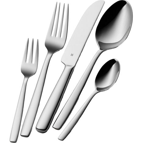WMF Palma Besteckset, 12 Personen, 60-teilig, Monobloc-Messer, Cromargan Edelstahl poliert, glänzend, spülmaschinengeeignet (1/5)
