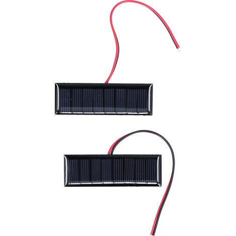 2 Stück 0,2 W 4 V Solarpanel mit Elektronikkabel, Polysilizium-Solarplatine für wissenschaftliche Zwecke, 75 x 25 mm (1/5)