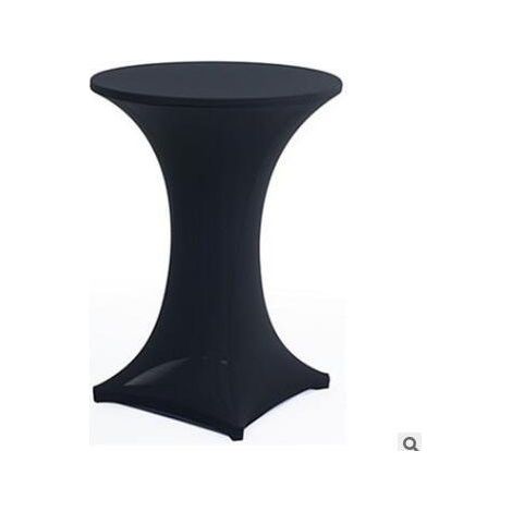 Set di 2 coperture nere per tavolo alto pieghevole 110 CM (1/4)