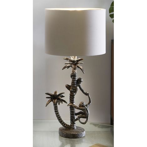 Lampara Sobremesa Resina Jungla Plata 58 Cms. 28Dx58 Cms (1/3)