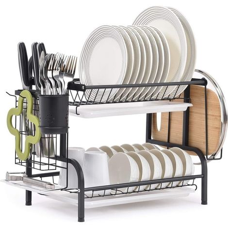 TrAdE Shop Traesio - Scolapiatti Colapiatti Portatagliere Base O Appoggio 42.5x25.5x39 Cm Art.69142 - (1/3)