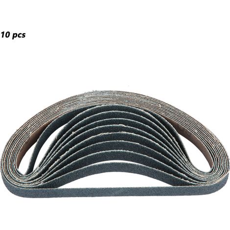 Schleifbänder für Fingerschleifer 330 x 10 mm, blaues Zirkonoxid, Körnung 80, 10er-Packung (1/5)