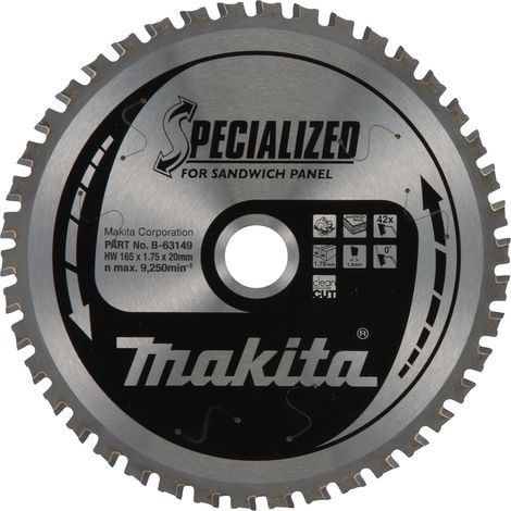 MAKITA B-63149 Specialized for sandwich 165mm x 20mm x 42T