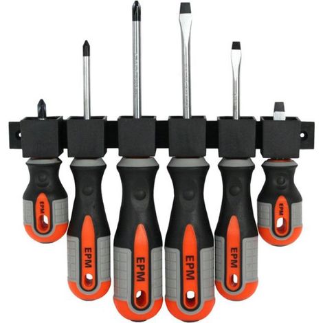 Tournevis - 6 Pièces - Acier Allié S2 - Pointe Magnétique - Poignée Ergonomique - PH1 PH2 5 6 - Longueurs 38 75 100 mm (1/2)