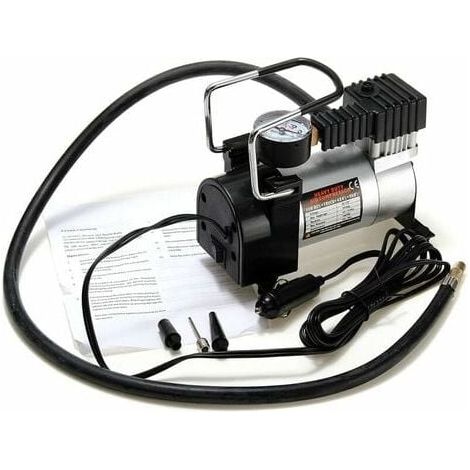 16 x 8 x 11 cm, Portable Mini Air Compressor with Anti-Pinch Protection, Electric Tire Inflator Pump, 12 V, 120 PSI, Heavy-Duty Pump for Bicycle/Car/Trunk MUMU (1/4)