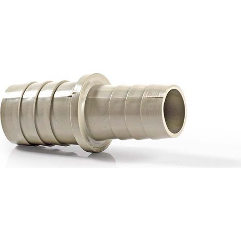 Pieza de extension con 2 abrazaderas para manguera 19mm 22mm gris metal (1/2)