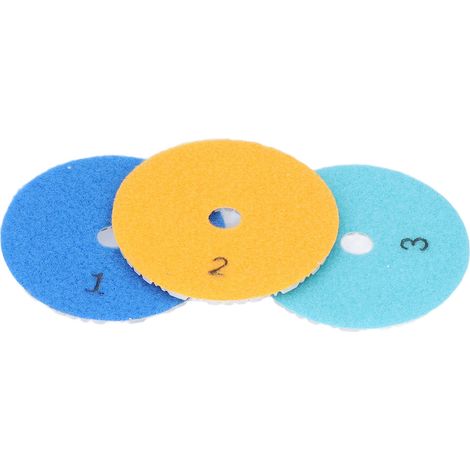 3-teiliges Diamantpolierpad-Set (4 Zoll) zum Schleifen von Marmor, Terrazzo und Beton (1/5)