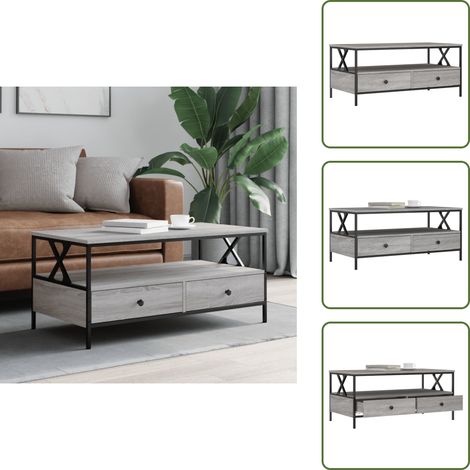 vidaXL Couchtisch Grau Sonoma 100x51x45 cm Holzwerkstoff (1/5)
