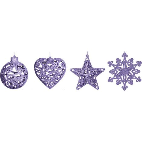 ADDOBBO GLITTER PURPLE VIOLA 3D CM.10-12 PREZZO CADUNO INDICARE LA PREFERENZA