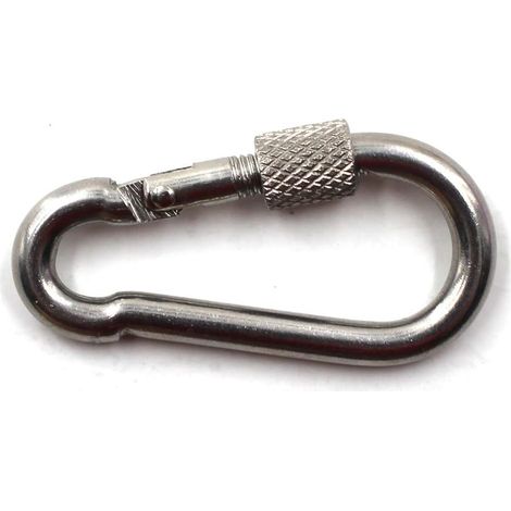 Boucle mousqueton en acier inoxydable 304, crochet robuste. (1/3)