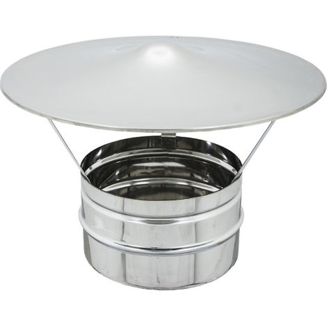 chapeau fixe chinois de cheminA e CheminA e en acier galvanisA de 12 cm