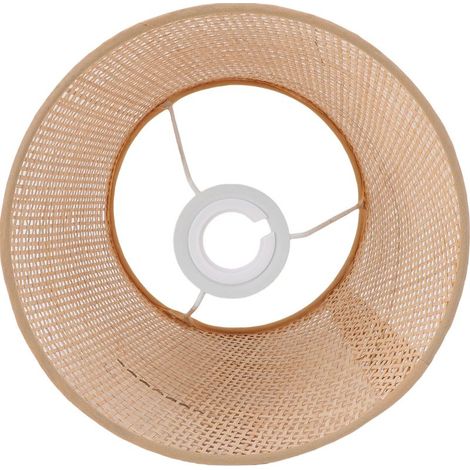 Abat-jour rétro fabriqué à la main en rotin tissé, abat-jour Compatible avec pendentif de plafond de Table E27 E14. (1/5)
