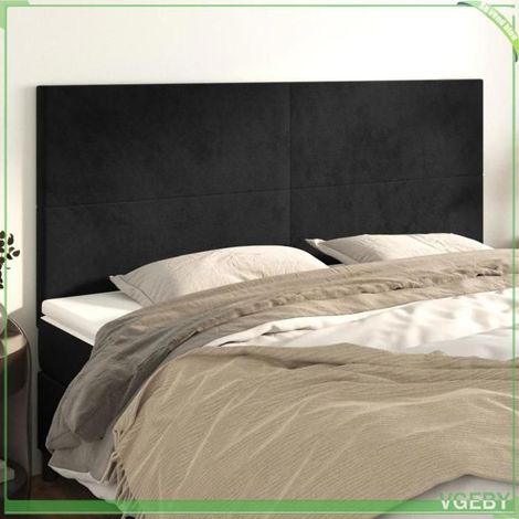 Tête de lit - 3116114 - Noir - Velours - Hauteur réglable 180 x 5 x 118/128 cm (1/5)