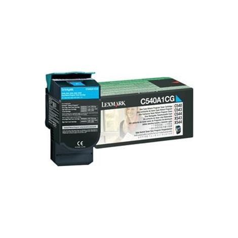 Lexmark C54x, X54x Cyan Return Programme Toner Cartridge (1K) cartucho de tóner 1 pieza(s) Original Cian