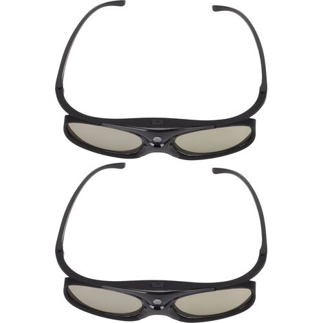 Lot de 2 lunettes 3D à obturateur actif 144 Hz pour projecteurs 3D DLP Link LCD