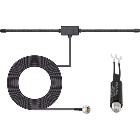 Bin 75 Ohm 300 Ohm Antenne Radio Dab FM Intérieur Dipolaire Forme T (1/5)