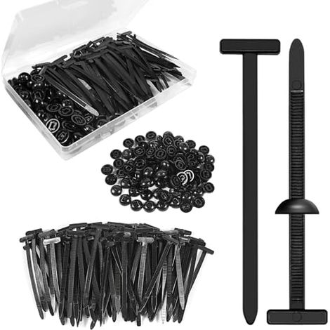 100 Pièces Attaches Autobloquantes Universelles en Nylon, Serre Câbles Rivets en Plastique, Attaches Cable Polyvalentes, pour Réparation Automobile, Fixation Rapide (1/5)