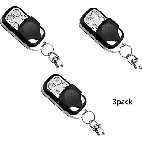 Lot de 3 Télécommandes universelles pour Portail Automatique fréquence 433,92 MHz Code Fixe, 4 Boutons pour contrôler jusqu'à 4 Portes (1/5)