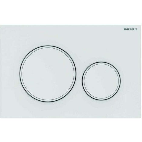 Sigma20 - Placca a filo a 2 pulsanti, bianco opaco / bianco 115.882.01.1