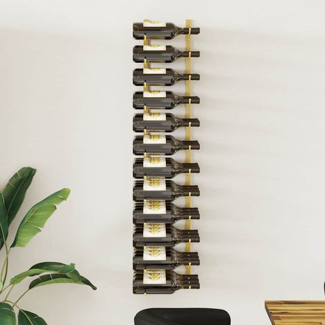 Wand-Weinregal für 36 Flaschen Golden Eisen