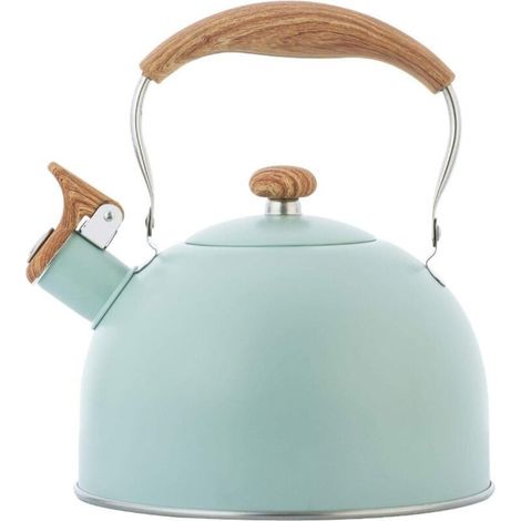 Bouilloire Sifflante, 2.5L Bouilloire Sifflante Induction Gaz Bouilloire En Acier Inoxydable Bouilloire Théière Sifflante Bouilloire A Sifflet Pour Induction Cuisinières Gaz, Faciles À (1/5)