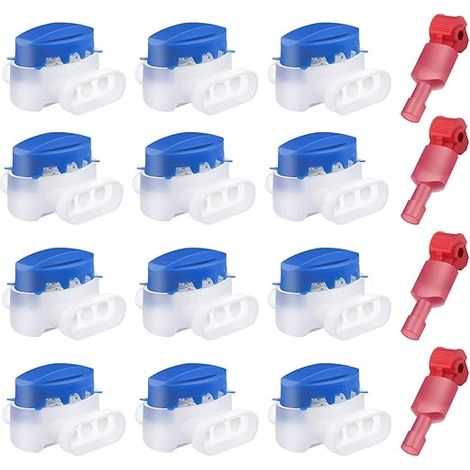 Lot de 12 connecteur de câble étanche 3 trous connecteurs de fils électriques sertis connecteur de tondeuse à gazon rempli de gel avec 4 bornes de connexion pour tondeuses à gazon robotiques Husqvarna (1/5)