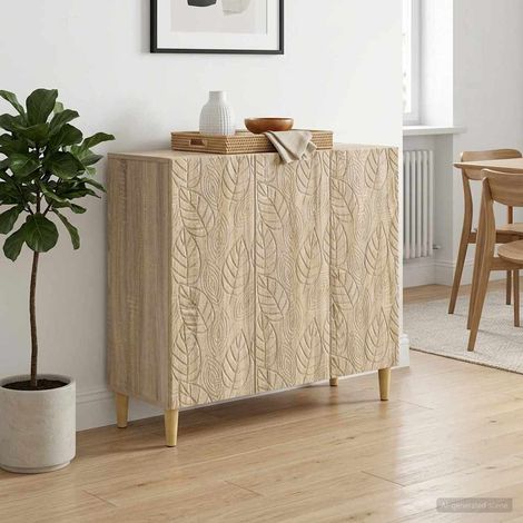 vidaXL Credenza Rovere Sonoma 89 x 34,5 x 80 cm Legno (1/5)