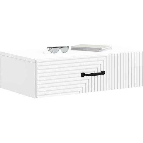 Maison Exclusive - Tavolino da Parete Laterale Bianco Lucido 59 x 34,5 x 17 cm