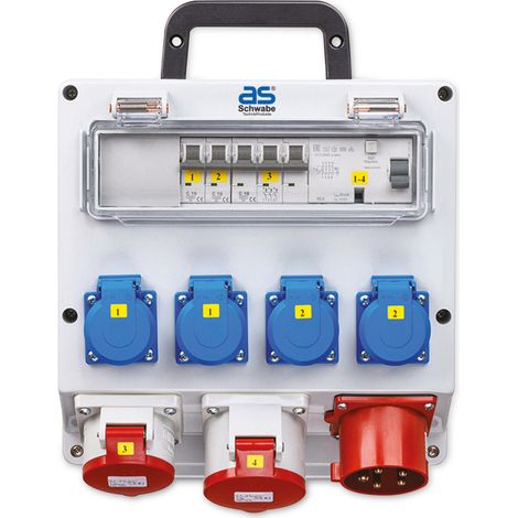 FIXO 4 CEE Wandverteiler mit Anbaustecker 400V/32A/max. 22kW IP44