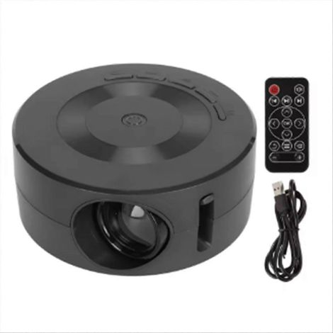 Mini projecteur LED 1080p avec haut-parleur intégré, projecteur portable et compact pour la maison, avec fonction de partage d'écran filaire pour iOS et Android. (1/5)