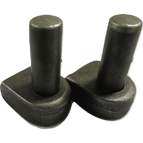 Weld on Gate Hooks Self Colour 3/4" (19MM Pin Straight End Flat Hinges) x2 (1/5)