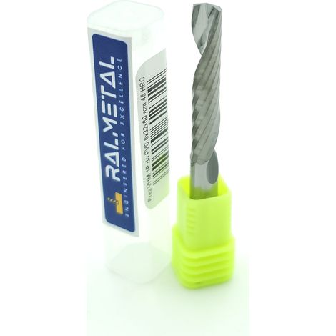Fraise à bois PVC VHM à 1 dent 6 x 32 x 60 mm (1/3)