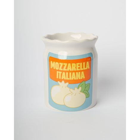 Candela Mozzarella Italiana 8x8x10 cm Bianco con decorazioni colorate Blogo