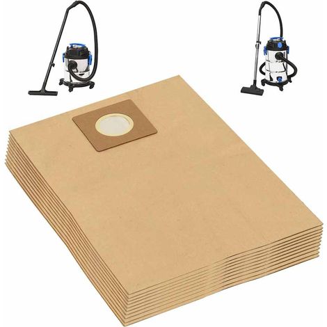 vidaXL Sacs en papier pour aspirateur sec et humide 10 pcs Marron (1/3)