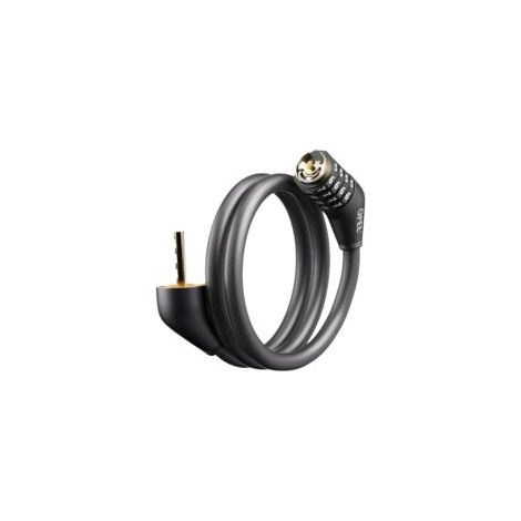 Lucchetto per bicicletta, lungo 80 mm x 12 mm, lucchetto a cavo per biciclette, scooter, motociclette, cancelli e passeggini con codice intelligente a 4 cifre, lucchetto antifurto nero per bicicletta 