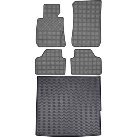 Set di tappetini in gomma per auto e tappetino per bagagliaio per BMW X1 E84 SUV dal 10/2009 al 09/2015. (1/5)