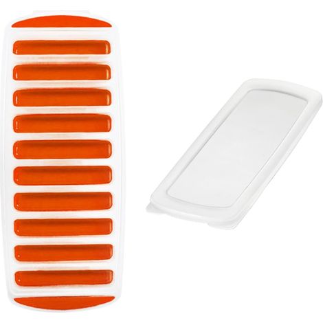 Bac à Glaçons Bouteille Fond en Silicone Glaçons Réutilisables à Libération Facile avec Couvercle Amovible Anti-éclaboussures Idéal pour les Boissons pour Sportifs et Les Bouteilles d'eau (1/4)