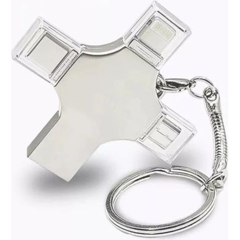 Clé USB multifonction 4 en 1 avec capacité 64 Go, transfert rapide entre appareils, compatible iPhone et USB Type-C (1/5)