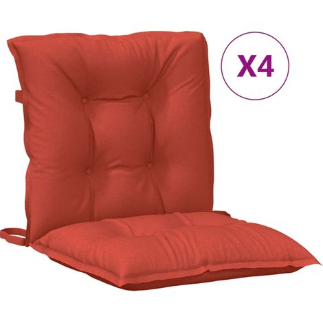 Maison Exclusive - Niedriglehner-Auflagen 4 Stk. Melange Rot 100x (1/5)