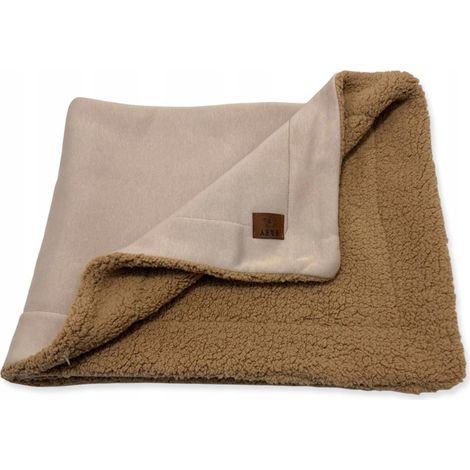 Calda copertina per neonati in lana d'agnello per passeggino, gondola, spessa, beige invernale