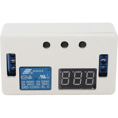 Module de relais temporisé DC 12V, minuterie numérique multifonctionnelle réglable, interrupteur de contrôle de cycle PLC