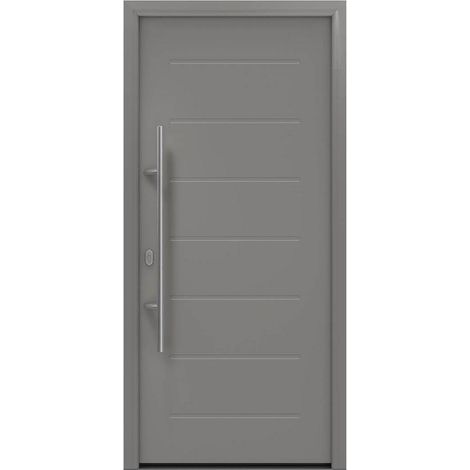 Hörmann Ecostar Haustür "ISOPRO IP 015", graualuminium matt (RAL 9007), 110 x 210 cm (B x H), DIN Links