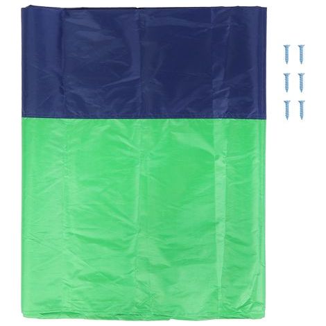 132x226cm 210D Oxford Outdoor-Gewebe Gartenmarkise Dachabdeckung Schaukelüberdachung Gartenzubehör (grün grau blau) (1/5)