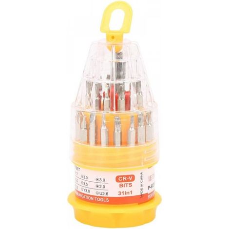 Kit de tournevis avec 31 embouts magnétiques, tournevis à cliquet portables pour imprimante, maison, garage, bureau, voiture, dortoir, école, vélo, projets (1/5)